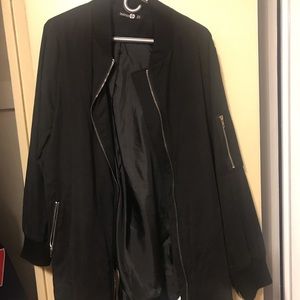 Long bomber jacket